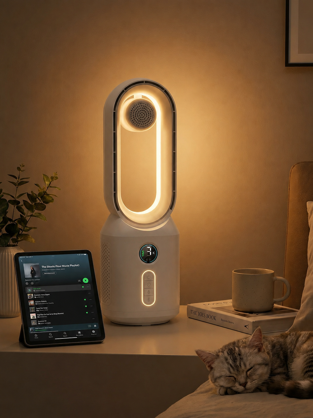 Ventilator mit Bluetooth-Lautsprecher und Nachtlicht
