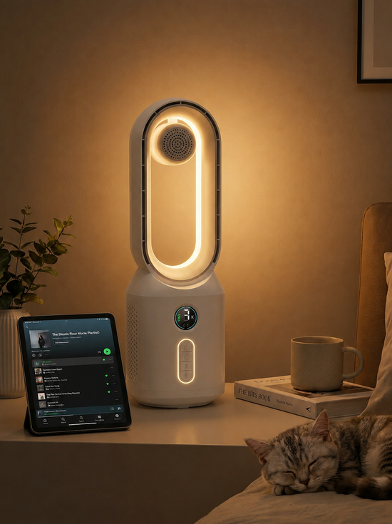 Ventilator mit Bluetooth-Lautsprecher und Nachtlicht