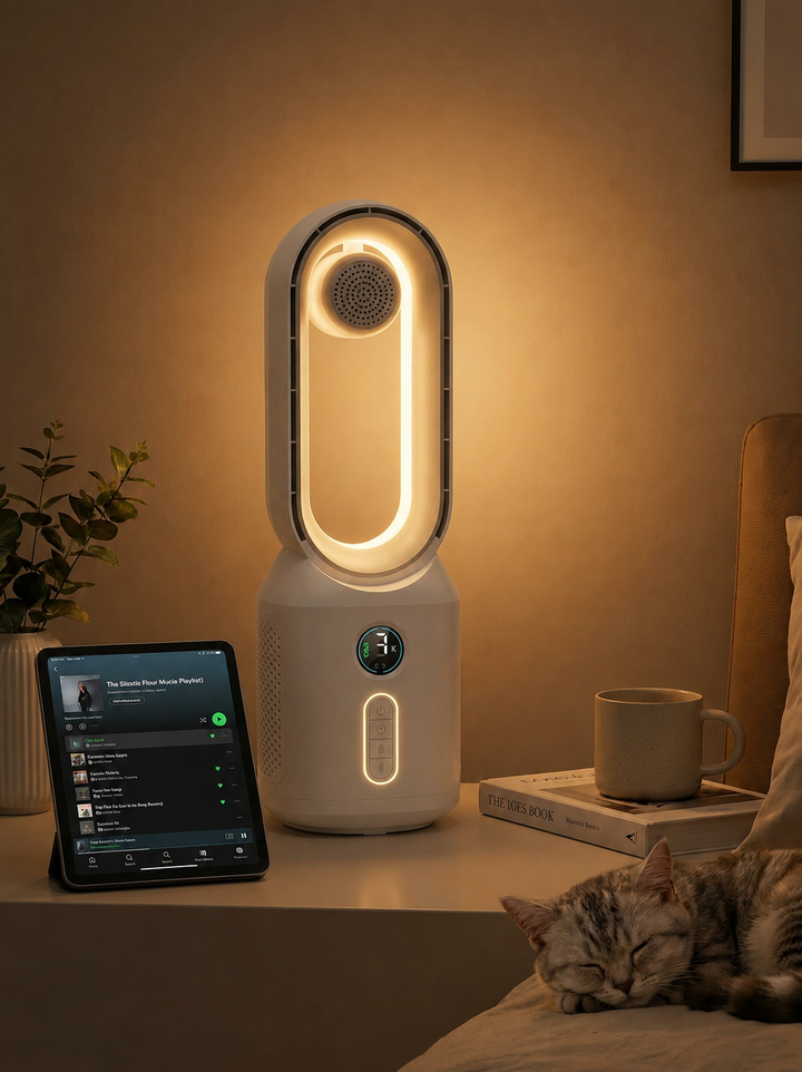 Ventilator mit Bluetooth-Lautsprecher und Nachtlicht